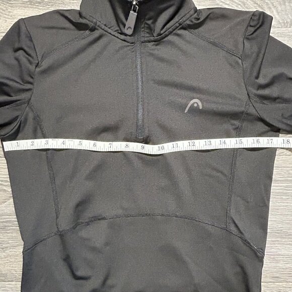 Head Pullover Size Small Rebel Quarter Zip Midlayer Black Thumb Holes Activewear - Picture 5 of 8